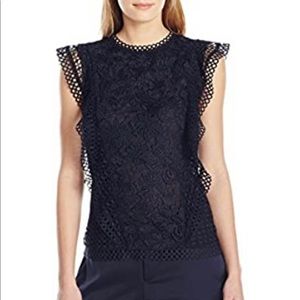 Ted Baker Ruffle and Lace sleeveless top